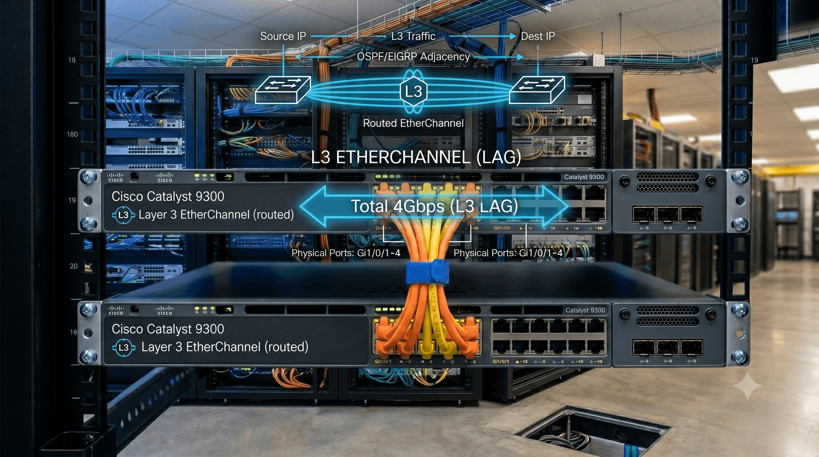 How to Configure a Layer 3 EtherChannel on Cisco Switches